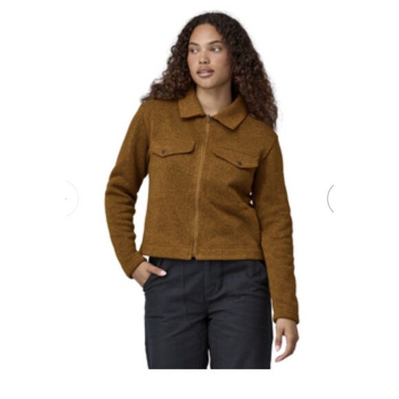 Patagonia Women's Better Sweater Zippered Chore Jacket Raptor Brown Small NWT